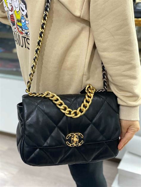 19 chanel blue flap|Chanel 19 small vs medium.